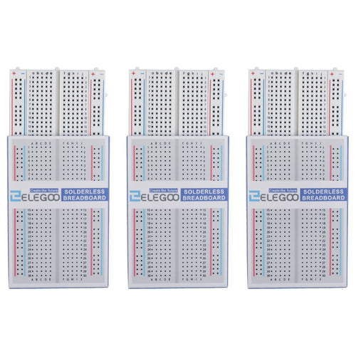 Elegoo 3PCS Breadboard con 400 Punti, 4 Linee di Set 3 (400 points X 3) - Ilgrandebazar