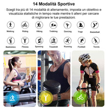 Carica l&#39;immagine nel visualizzatore di Gallery, YAMAY Smartwatch Orologio Fitness Uomo Donna Impermeabile IP68 Smart Nero - Ilgrandebazar