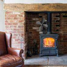 Carica l&#39;immagine nel visualizzatore di Gallery, JOYOOO Ventilatore da camino,Ventola termica a 4 pale per Big leaf, Nero - Ilgrandebazar