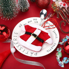 Carica l'immagine nel visualizzatore di Gallery, BESTZY 6pcs Portaposate Natalizie Babbo Natale Tasche Posate per Forchetta Cucchiaio Decorazione della Tavolo di Natale