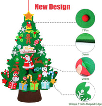 Carica l&#39;immagine nel visualizzatore di Gallery, WOTEK Albero Natale Feltro DIY Alberi Natale Artificiali Addobbi Educativo Giocattolo Regalo Bambini per Decorazioni Murali Natalizie da Parete, Porte, Ufficio, Aula - 40 Ornamenti (100cm*60cm)