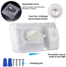 Carica l&#39;immagine nel visualizzatore di Gallery, Kriogor Set di 2 Lampade LED, 24LED 600LM 12V Plafoniera RV Tettuccio Interno Lampadine Illuminazione Auto con Interruttore per Camper Barca