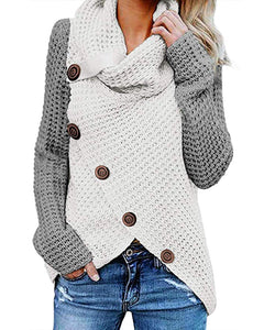 kenoce Maglione Donna Collo Alto Casual Pullover Manica Lunga... - Ilgrandebazar