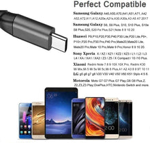 Carica l'immagine nel visualizzatore di Gallery, Cavo USB C, Cavo USB Tipo C [2Pezzi 2M] Caricatore Ricarica Rapida Intrecciato Carica Cavo Caricabatterie per Samsung S20 Fe Plus S21 S8 S9 S10 A50 A70 A41 A51 A71 A42 A52 A20e A21s A12,Xiaomi,OnePlus