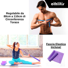 Carica l&#39;immagine nel visualizzatore di Gallery, Correttore Postura Uomo Donna - Athlitis - Fascia Posturale Spalle e Schiena Regolabile, Supporto per Schiena Dritta e Raddrizza Spalle, Fascia Elastica ed E-Book inclusi