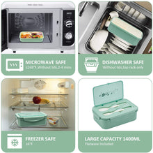 Carica l&#39;immagine nel visualizzatore di Gallery, Sinwind Lunch Box, Porta Pranzo, Bento Box con 3 Scomparti e Verde