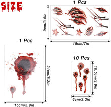 Carica l'immagine nel visualizzatore di Gallery, LOVEXIU Halloween Decorazioni, Halloween Decorazioni Horror, Halloween Zombie Scars Tattoos,Adesivi per Feste per Bambini, Decorazione di Vampiri di Halloween