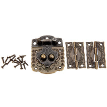 Carica l&#39;immagine nel visualizzatore di Gallery, Scatola decorativa in legno antigraffio Hasp Latch Lock con mini... - Ilgrandebazar