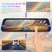 Carica l&#39;immagine nel visualizzatore di Gallery, Dash Cam Specchietto ThiEYE 10&quot; Touchscreen Telecamera per Auto Retrovisione...