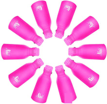 Carica l&#39;immagine nel visualizzatore di Gallery, 10 cappucci con clip per rimuovere smalto in gel, Nail Art e acrilico