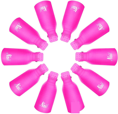 10 cappucci con clip per rimuovere smalto in gel, Nail Art e acrilico