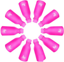 Carica l&#39;immagine nel visualizzatore di Gallery, 10 cappucci con clip per rimuovere smalto in gel, Nail Art e acrilico