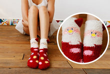 Carica l&#39;immagine nel visualizzatore di Gallery, Bageek Calze Natalizie Calzini Donna Natale Inverno Caldo Calze in Pile Corallo Natale per Donne Calze Invernali