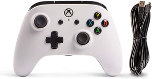 PowerA Controller cablato Licenza ufficiale di Microsoft e compatibile con Xbox One, Xbox One S, Xbox One X e Windows 10, Bianco
