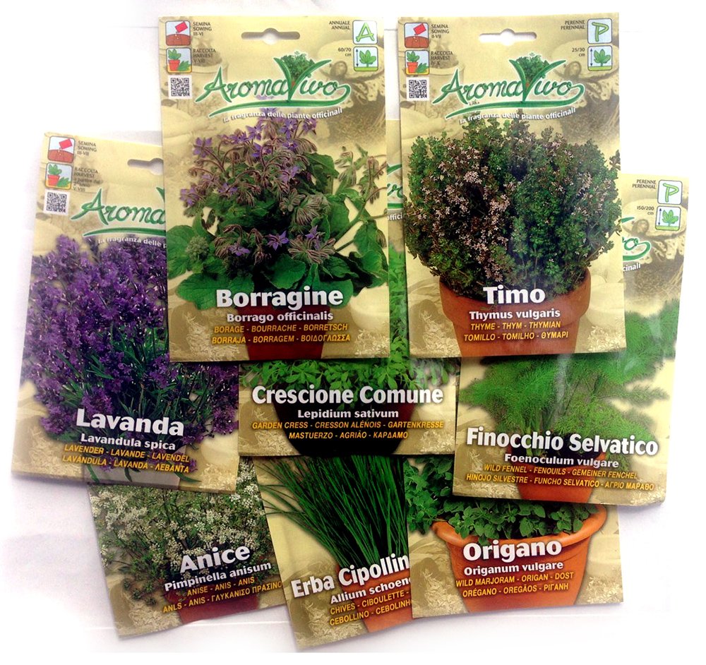 Hortus A Tutto Aroma Assortimento 8 Buste, 9x13.2x20.5 cm, Assortito - Ilgrandebazar