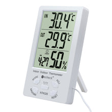 Carica l&#39;immagine nel visualizzatore di Gallery, Neoteck Digitale LCD Termometro Igrometro Interno Esterno Misuratore Bianco