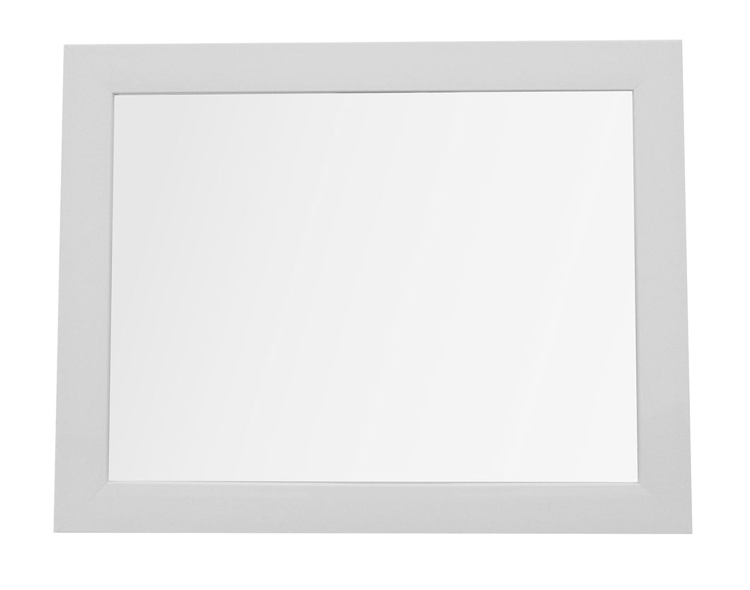 King Home S1710843 Specchio da Parete con Cornice, Bianco, 30X40H, Bianco - Ilgrandebazar