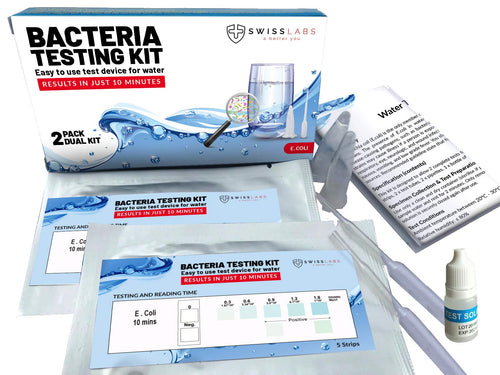 Swiss Labs Kit di test per batteri (E-Coli) in acqua, facile da usare con... - Ilgrandebazar