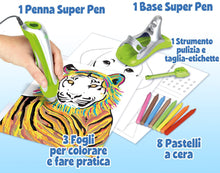 Carica l&#39;immagine nel visualizzatore di Gallery, CRAYOLA- Super Pen Tigre, per sciogliere i Pastelli a Cera e Creare Disegni in Rilievo, attività Creativa e Regalo per Bambini, età 8+, Colore Argento/Verde, 25-0395