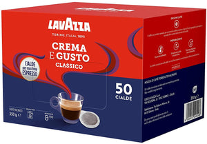Lavazza (Roast and Ground) Crema E Gusto Classico, Caffè Macinato Espresso In Cialde, 4 Confezioni da 50 Cialde