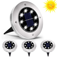Carica l&#39;immagine nel visualizzatore di Gallery, QSSTech Luci Solari Giardino 8 LED,Luci led da 4 Pezzi Bianco Freddo