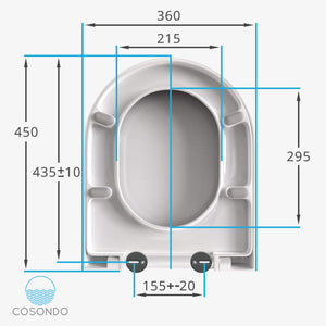 Sedile WC in Duroplast bianco con abbassamento automatico - coperchio Bianco - Ilgrandebazar