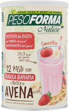 Carica l&#39;immagine nel visualizzatore di Gallery, Pesoforma Nature Smoothie Pasto Sostitutivo Dimagrante, Shake dimagrante gusto fragola banana, con crusca d&#39;avena, SOLO 203 Kcal
