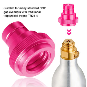 Adattatore Rapido per Bombola Soda stream, Filetto TR21-4, con Due Anelli di Gomma, per Soda Duo, Art/Terra, Quick Connect QC e Bombole Gassate CO2 Standard (54)