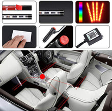 Carica l'immagine nel visualizzatore di Gallery, GOLDGE Striscia LED Auto con Controllo APP, Striscia Luci Interne con 48 LED RGB per Auto, 8 Colori 4 Modalità Musica Kit di Illuminazione, DC 12V [Classe di Efficienza Energetica A++]