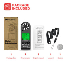 Carica l&#39;immagine nel visualizzatore di Gallery, Anemometer Handheld Wind Speed Meter Gauge HoldPeak 816b Anemometro Digitale - Ilgrandebazar