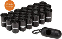 Carica l'immagine nel visualizzatore di Gallery, Amazon Basics - Sacchetti per bisogni dei cani, con dispenser e clip per guinzaglio,300 unità 300 Single