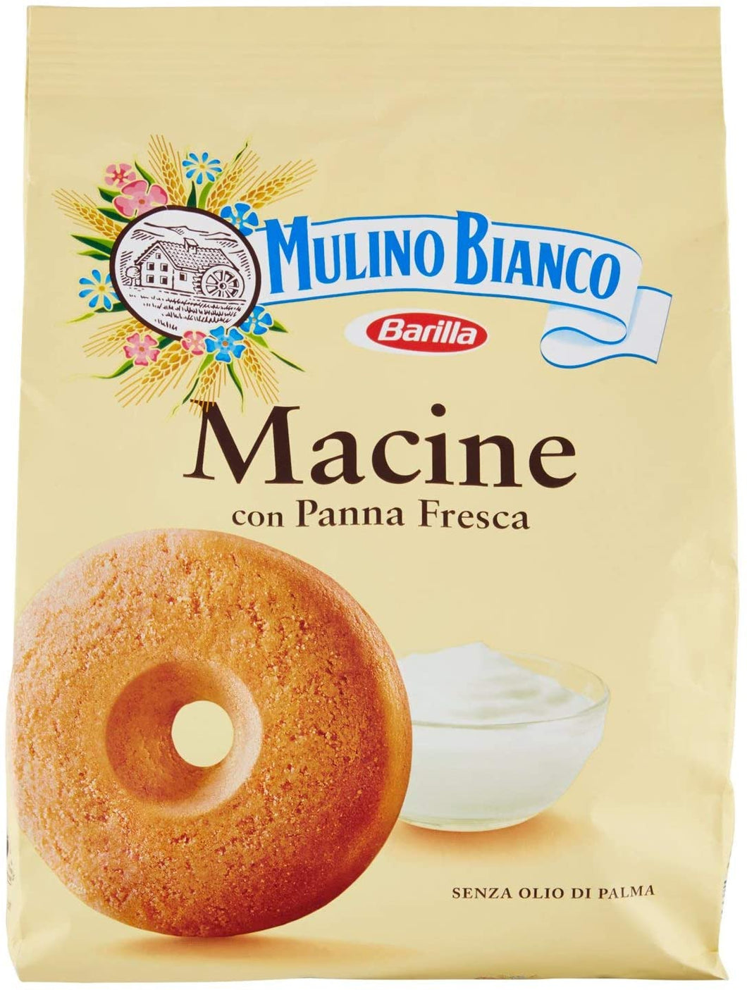 Mulino Bianco Biscotti Frollini Macine con Panna Fresca, Colazione Ricca di Gusto, 800 gr