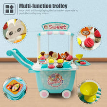 Carica l&#39;immagine nel visualizzatore di Gallery, Giocattolo del Carrello del Gelato - 45 PC Fai Finta di Giocare Set Cibo Giochi di Ruolo di Alimenti Giocattoli Dessert Caramelle Gioca Regalo Educativo per Bambini 2 3 4 Anni Ragazze e Ragazzi