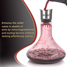 Carica l&#39;immagine nel visualizzatore di Gallery, BEYIMEI Decanter per Vino - Caraffa di Cristallo 100% Senza Piombo - Decantatore Aeratore per Rosso - Accessori Regali per la Degustazione del Vino, Compleanno, Matriminio (1700 ml)