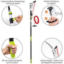 Carica l&#39;immagine nel visualizzatore di Gallery, Iceberk Svettatoio telescopico Professionale incl. Sega da 1,55 - 5,40 m - Ilgrandebazar