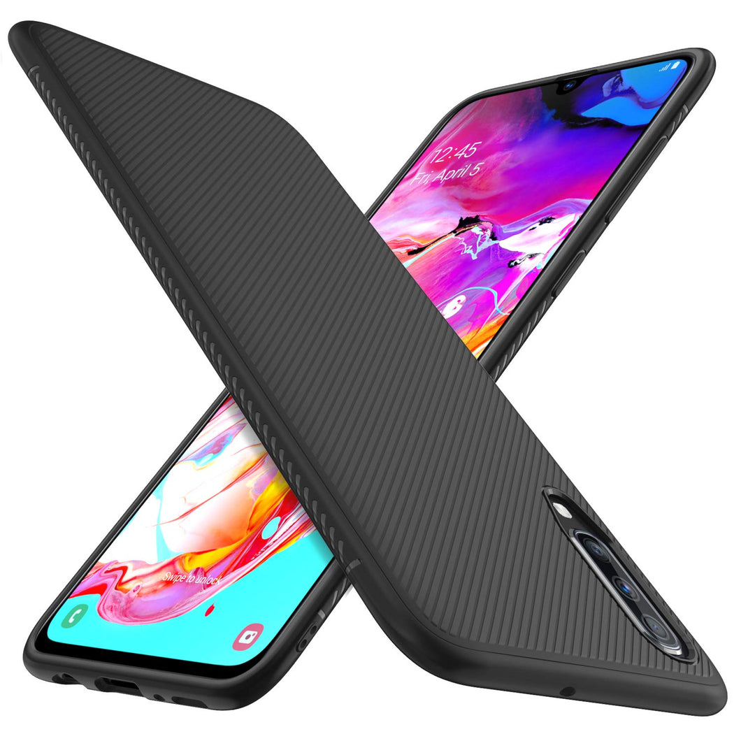 iBetter per Samsung Galaxy A70 Cover, Thin Fit Gomma Morbida Protettiva Nero - Ilgrandebazar