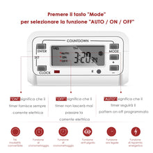 Carica l&#39;immagine nel visualizzatore di Gallery, SIMBR Presa Timer, Programmatore Timer Digitale Professionale Bianco-1