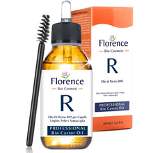 Carica l'immagine nel visualizzatore di Gallery, Olio di Ricino 100ml. Biologico,Vegano, Puro e Pressato a Freddo. Bottiglia in vetro+Pennello. Stimola la Crescita dei Capelli, Ciglia e Sopracciglia. Rinforza le unghie. Ottimo rimedio per la pelle