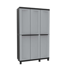 Carica l&#39;immagine nel visualizzatore di Gallery, Terry Twist Black 102A Armadio Alto in 102 x 39 x 170 cm, Grigio/Nero - Ilgrandebazar