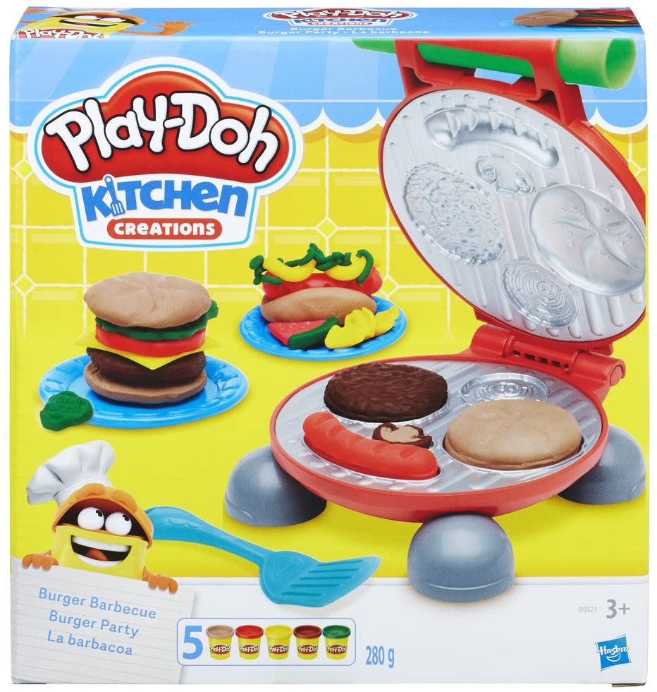 Hasbro Play-Doh-B5521EU6 Play-Doh Kitchen Creations Il Burger Set, Colore, 0816B5521EU6