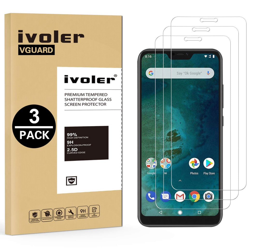 ivoler [3 Pack] Pellicola Vetro Temperato per Xiaomi Mi A2 Lite [Garanzia a... - Ilgrandebazar