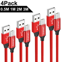 Carica l'immagine nel visualizzatore di Gallery, GIANAC Cavo Micro USB,[4 Pezzi:0.5m,1m,2m,3m] Nylon USB USB... - Ilgrandebazar