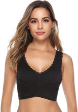 Carica l'immagine nel visualizzatore di Gallery, iClosam Reggiseno Senza Ferretto, Reggiseno Push Up Imbottito Pizzo Comodo Reggiseno Bra Donna
