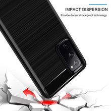 Carica l'immagine nel visualizzatore di Gallery, LK Custodia per Samsung Galaxy S20 Fe 4G/5G-2 Pack Vetro Temperato Screen Protector, [Anti-Impronta Digitale] Protettiva Flessibile Soft TPU Spazzolato Case Cover per Samsung Galaxy S20 Fe- Nero