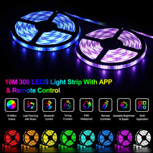 10M Bluetooth Striscia LED Musicale 5050 RGB Impermeabile IP65 SMD,... - Ilgrandebazar