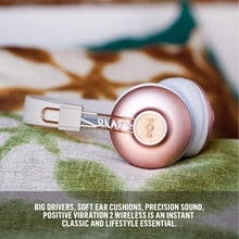 Carica l&#39;immagine nel visualizzatore di Gallery, House of Marley Positive Vibration 2 Cuffie Wireless, Auricolari Over Ear Senza Fili con Bluetooth, Durata Batteria 12 Ore, Diver da 40 mm, Microfono Incorporato, Comandi Integrati, Rame