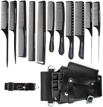 Carica l&#39;immagine nel visualizzatore di Gallery, Borsa per Attrezzi da Parrucchiere Cintura per parrucchiere con 12 pettini Borsa per attrezzi professionale da parrucchiere Per Strumenti da Parrucchiere pettini e forbici