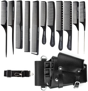 Borsa per Attrezzi da Parrucchiere Cintura per parrucchiere con 12 pettini Borsa per attrezzi professionale da parrucchiere Per Strumenti da Parrucchiere pettini e forbici