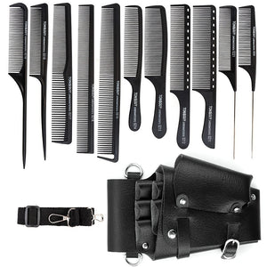 Borsa per Attrezzi da Parrucchiere Cintura per parrucchiere con 12 pettini Borsa per attrezzi professionale da parrucchiere Per Strumenti da Parrucchiere pettini e forbici
