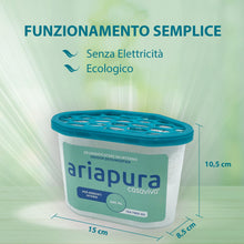 Carica l&#39;immagine nel visualizzatore di Gallery, Deumidificatore a Base di Cristalli Idrofili 6 Pack da 500ml Ariapura, con Aromaterapia 2023, Dispositivo di Rimozione Condensa, Assorbiumidità, Muffa, per Cucina, Guardaroba, Scarpiere, Bagno